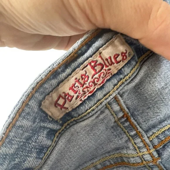 Vintage Y2K Light Blue Flare Leg Denim Low Rise Jeans 7 - Picture 5 of 16